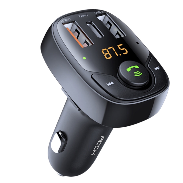 ROCK B301 Dual USB + PD Bluetooth 5.0 FM Transmitter & Car Charger, Support TF Card / U-disk(Black)
ROCK B301 Dual USB + PD Bluetooth 5.0 FM Transmitter & Car Charger, Support TF Card / U-disk(Black)