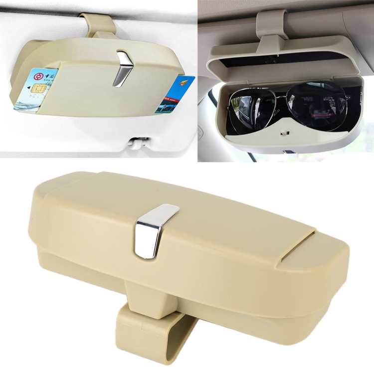 Car Multi-functional Glasses Case Sunglasses Box with Card Slot, Flat Style (Beige)
Car Multi-functional Glasses Case Sunglasses Box with Card Slot, Flat Style (Beige)