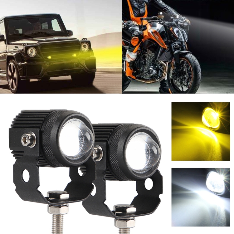 2 PCS DC9-36V / 20W / 6000K / 3000K / 2000LM Motorcycles Double Color Headlights / Fog Light
2 PCS DC9-36V / 20W / 6000K / 3000K / 2000LM Motorcycles Double Color Headlights / Fog Light