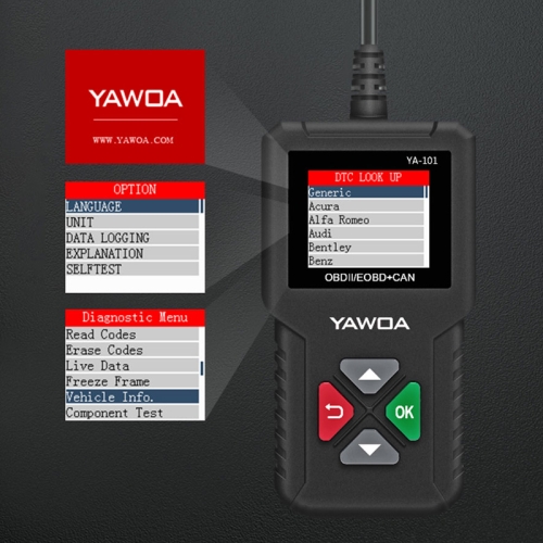 

YA201 Car Mini Code Reader OBD2 Fault Detector Diagnostic Tool