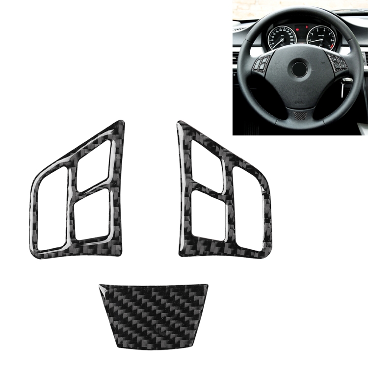 3 in 1 Car Carbon Fiber Solid Color Steering Wheel Button Decorative Sticker for BMW 3 Series E90 2005-2012, Left and Right Drive Universal
3 in 1 Car Carbon Fiber Solid Color Steering Wheel Button Decorative Sticker for BMW 3 Series E90 2005-2012, Left and Right Drive Universal