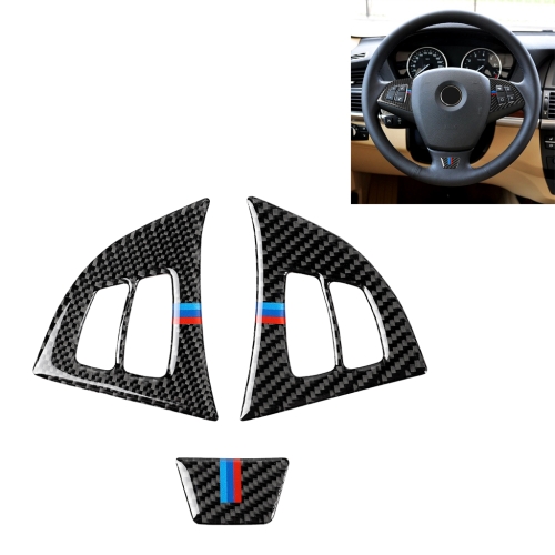 3 in 1 Car Carbon Fiber Tricolor Steering Wheel Button Decorative Sticker for BMW E70 2008-2013 X5, Left and Right Drive Universal
3 in 1 Car Carbon Fiber Tricolor Steering Wheel Button Decorative Sticker for BMW E70 2008-2013 X5, Left and Right Drive Universal