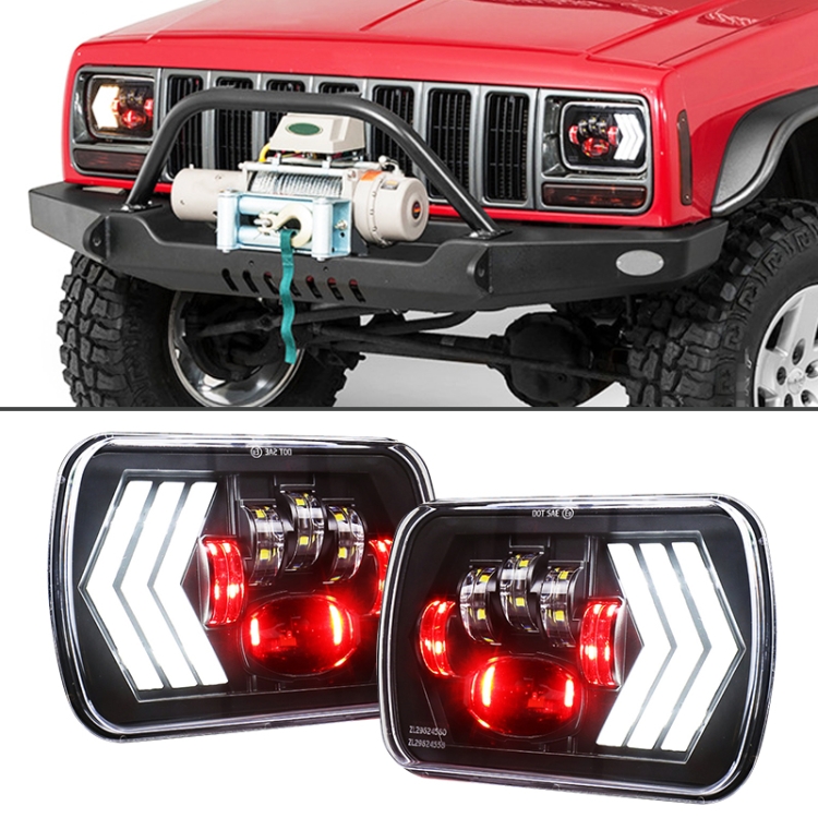 2 PCS 5X7 inch Car Modified Red Background LED Square Headlamp for Jeep Wrangler
2 PCS 5X7 inch Car Modified Red Background LED Square Headlamp for Jeep Wrangler