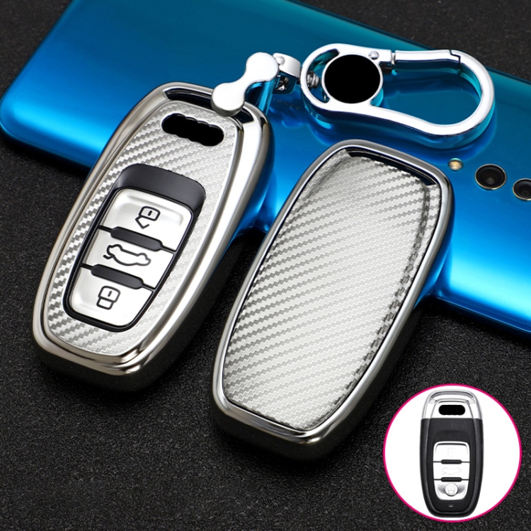 For Audi Smart 3-button C Version Car TPU Key Protective Cover Key Case with Key Ring (Silver)
For Audi Smart 3-button C Version Car TPU Key Protective Cover Key Case with Key Ring (Silver)