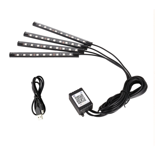 4 in 1 Universal Car USB 8-color APP Control LED Atmosphere Light Decorative Lamp, with 9LEDs Lamps Cable Length: 1.5m
4 in 1 Universal Car USB 8-color APP Control LED Atmosphere Light Decorative Lamp, with 9LEDs Lamps Cable Length: 1.5m