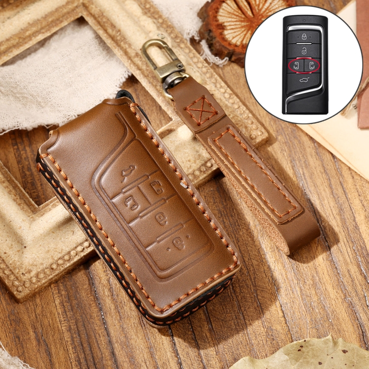 Hallmo Car Cowhide Leather Key Protective Cover Key Case for Trumpchi GS4 2021 C Style (Brown)
Hallmo Car Cowhide Leather Key Protective Cover Key Case for Trumpchi GS4 2021 C Style (Brown)