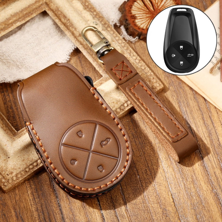Hallmo Car Cowhide Leather Key Protective Cover Key Case for NIO ES6 / ES8 (Brown)
Hallmo Car Cowhide Leather Key Protective Cover Key Case for NIO ES6 / ES8 (Brown)