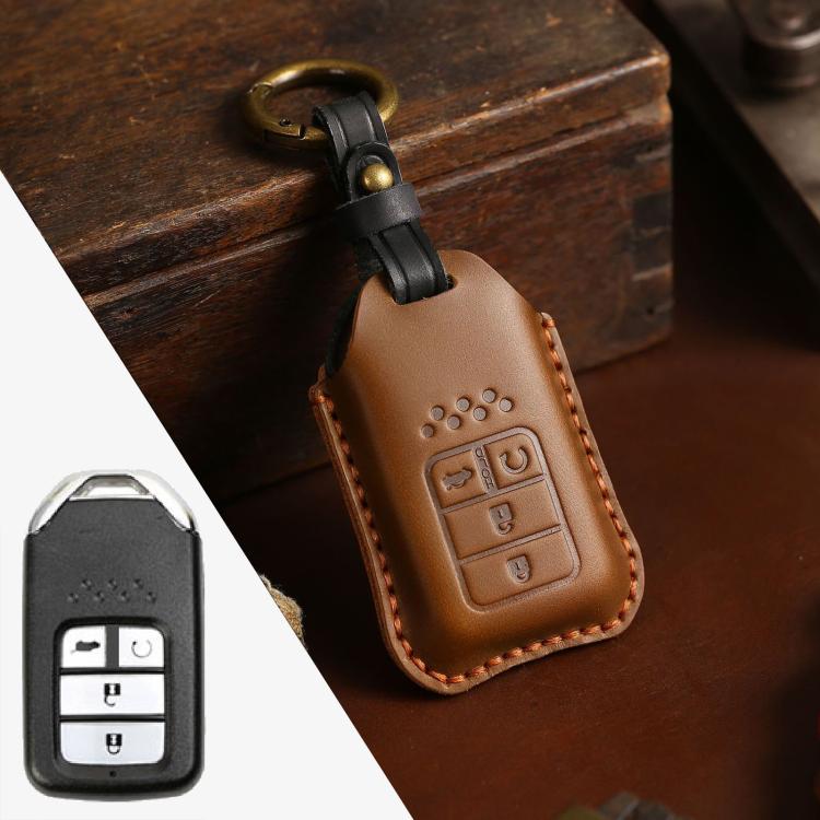 For Honda Car Cowhide Leather Key Protective Cover Key Case, Four Keys Version (Brown)
For Honda Car Cowhide Leather Key Protective Cover Key Case, Four Keys Version (Brown)