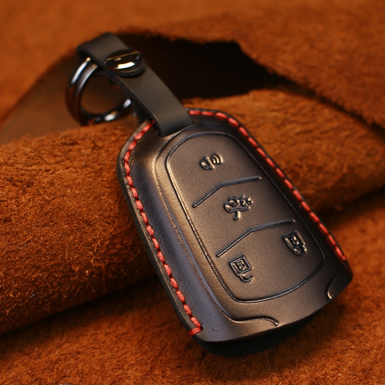 For Cadillac Car Cowhide Leather Key Protective Cover Key Case, Four Keys Version (Black)
For Cadillac Car Cowhide Leather Key Protective Cover Key Case, Four Keys Version (Black)