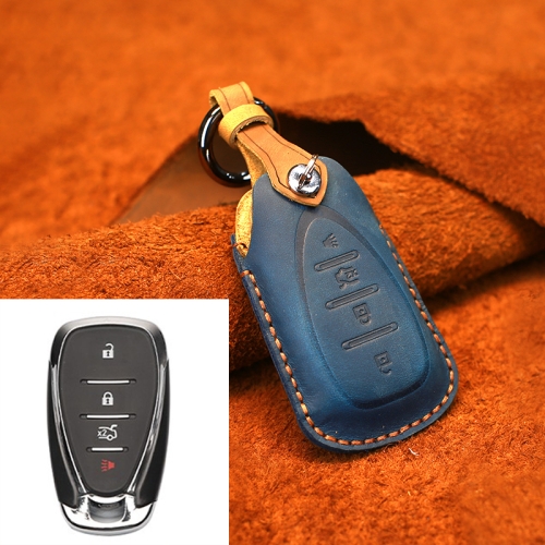 For Chevrolet Car Cowhide Leather Key Protective Cover Key Case, Four Keys Version (Blue)
For Chevrolet Car Cowhide Leather Key Protective Cover Key Case, Four Keys Version (Blue)