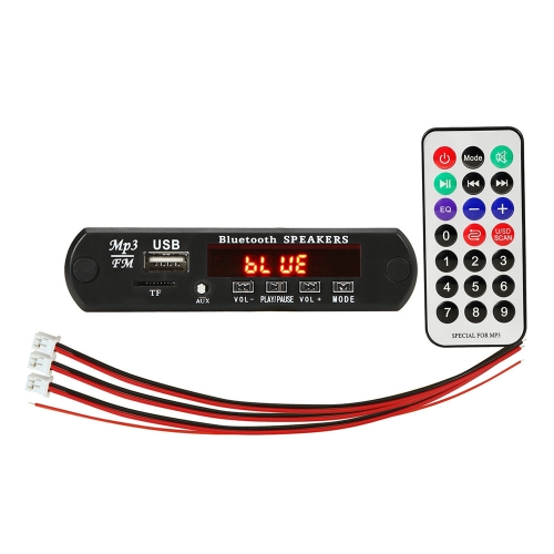 Car 12V Audio MP3 Player Decoder Board FM Radio TF Card USB AUX, with Bluetooth / Remote Control
Car 12V Audio MP3 Player Decoder Board FM Radio TF Card USB AUX, with Bluetooth / Remote Control
