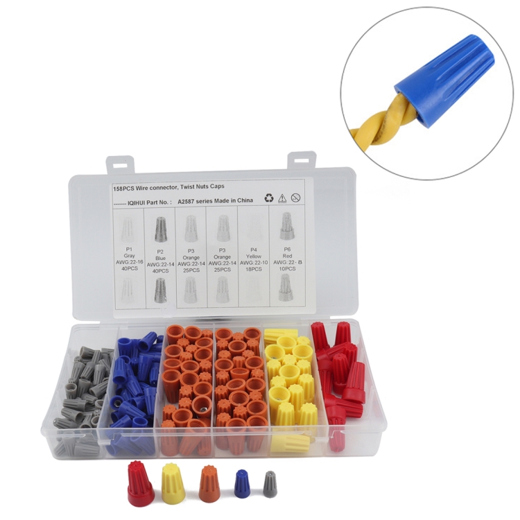 158 PCS Car Electrical Wire Nuts Crimp Wire Terminal Wire Connect Assortment Kit
158 PCS Car Electrical Wire Nuts Crimp Wire Terminal Wire Connect Assortment Kit