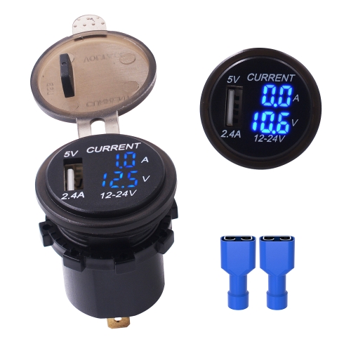 Universal Car Single Port USB Charger Power Outlet Adapter 2.4A 5V IP66 with LED Digital Voltmeter + Ammeter(Blue Light)
Universal Car Single Port USB Charger Power Outlet Adapter 2.4A 5V IP66 with LED Digital Voltmeter + Ammeter(Blue Light)