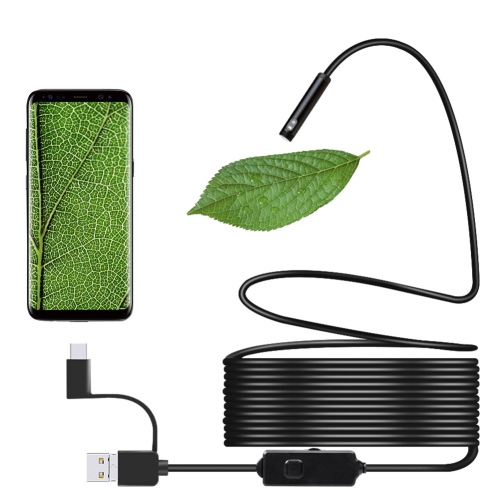 8mm Dual-lens Design Waterproof Endoscope, 3 In 1 Version, Length: 1m (Black)
8mm Dual-lens Design Waterproof Endoscope, 3 In 1 Version, Length: 1m (Black)