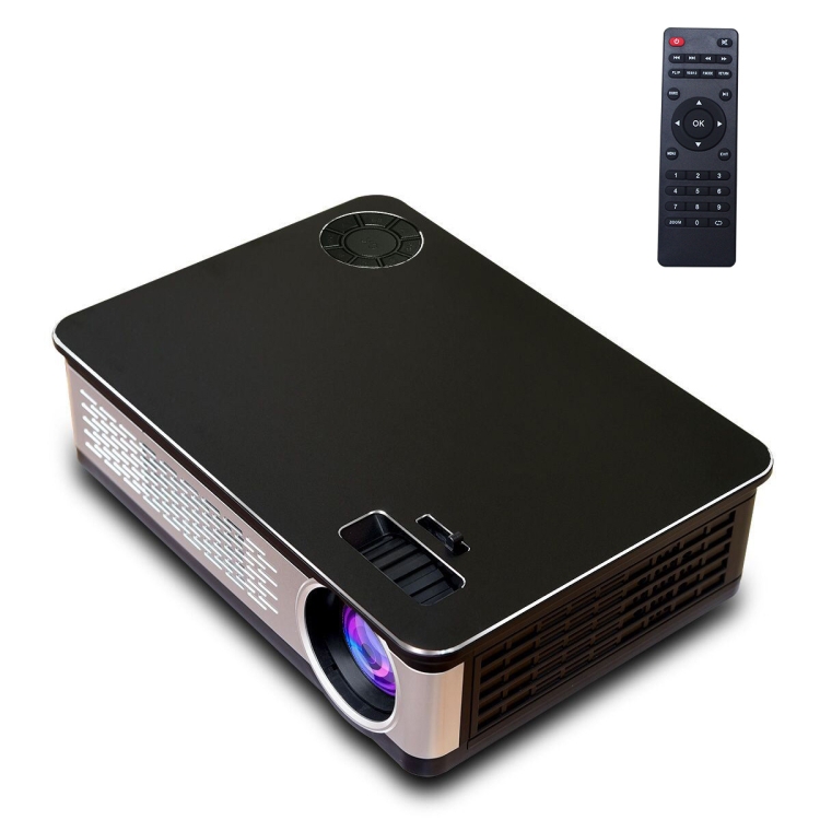 A76 5.8 inch Single LCD Display Panel 1280x768P Smart Projector with Remote Control, Android 6.0, Support AV / VGA / HDMI / USBX2 / SD Card /Audio (Black)
A76 5.8 inch Single LCD Display Panel 1280x768P Smart Projector with Remote Control, Android 6.0, Support AV / VGA / HDMI / USBX2 / SD Card /Audio (Black)