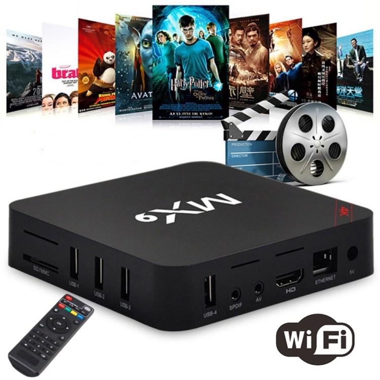 MX9 4K TV Box Android 10.0 Media Player wtih Remote Control, Rockchip RK3229 Quad Core ARM Cortex-A7, 2GB+16GB, 5G WiFi / Ethernet / TF / USB
MX9 4K TV Box Android 10.0 Media Player wtih Remote Control, Rockchip RK3229 Quad Core ARM Cortex-A7, 2GB+16GB, 5G WiFi / Ethernet / TF / USB