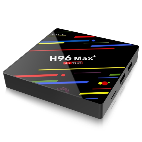 

H96 Max+ 4K Ultra HD LED Display Media Player Smart TV Box with Remote Controller, Android 9.0, RK3328 Quad-Core 64bit Cortex-A53, 2GB+16GB, Support TF Card / USBx2 / AV / Ethernet, Plug Specification:AU Plug
