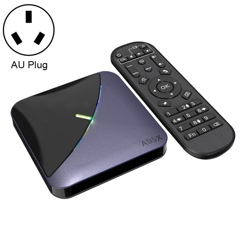 

A95X F3 RGB Light 4K Smart TV BOX Android 9.0 Media Player wtih Remote Control, Quad-core Amlogic S905X3, RAM: 2GB, ROM: 16GB, AU Plug