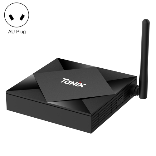 

TANIX TX6s 4K Smart TV BOX Android 10 Media Player wtih Remote Control, Quad Core Allwinner H616, RAM: 4GB, ROM: 32GB, 2.4GHz/5GHz WiFi, Bluetooth, AU Plug