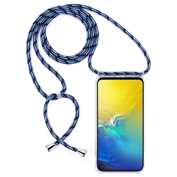 Four-Corner Anti-Fall Trasparent TPU Mobile Phone Case With Lanyard for Galaxy S10e(Black Blue)
Four-Corner Anti-Fall Trasparent TPU Mobile Phone Case With Lanyard for Galaxy S10e(Black Blue)