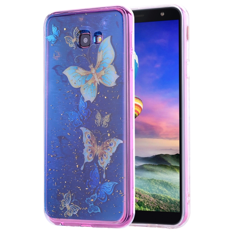 Cartoon Pattern Gold Foil Style Dropping Glue TPU Soft Protective Case for Galaxy J4+(Blue Butterfly)
Cartoon Pattern Gold Foil Style Dropping Glue TPU Soft Protective Case for Galaxy J4+(Blue Butterfly)