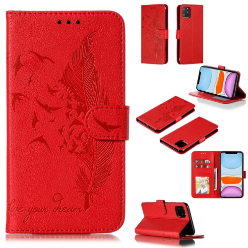 Feather Pattern Litchi Texture Horizontal Flip Leather Case with Wallet & Holder & Card Slots For iPhone 11(Red)
Feather Pattern Litchi Texture Horizontal Flip Leather Case with Wallet & Holder & Card Slots For iPhone 11(Red)