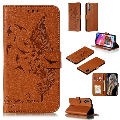 Feather Pattern Litchi Texture Horizontal Flip Leather Case with Wallet & Holder & Card Slots For Galaxy A70(Brown)
Feather Pattern Litchi Texture Horizontal Flip Leather Case with Wallet & Holder & Card Slots For Galaxy A70(Brown)