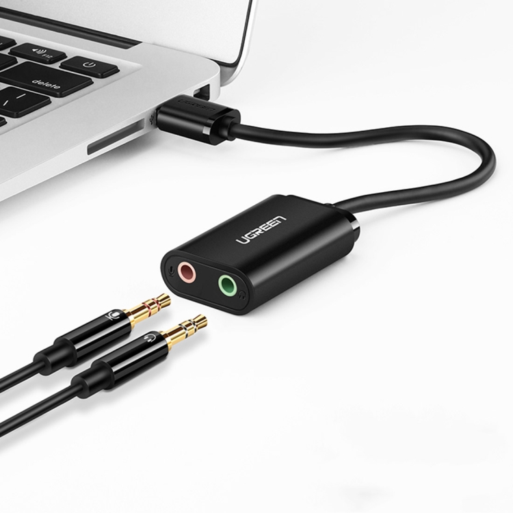 UGREEN US205 USB to Dual 3.5mm Jack Computer External Audio Card, Length: 15cm
UGREEN US205 USB to Dual 3.5mm Jack Computer External Audio Card, Length: 15cm