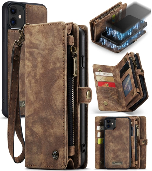 CaseMe-008 Detachable Multifunctional Horizontal Flip Leather Case with Card Slot & Holder & Zipper Wallet & Photo Frame For iPhone 11(Brown)
CaseMe-008 Detachable Multifunctional Horizontal Flip Leather Case with Card Slot & Holder & Zipper Wallet & Photo Frame For iPhone 11(Brown)