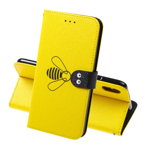 For iPhone XS / X Silk Texture Bee Pattern Horizontal Flip Leather Case with Holder & Card slots & Wallet & Photo Frame(Yellow)
For iPhone XS / X Silk Texture Bee Pattern Horizontal Flip Leather Case with Holder & Card slots & Wallet & Photo Frame(Yellow)