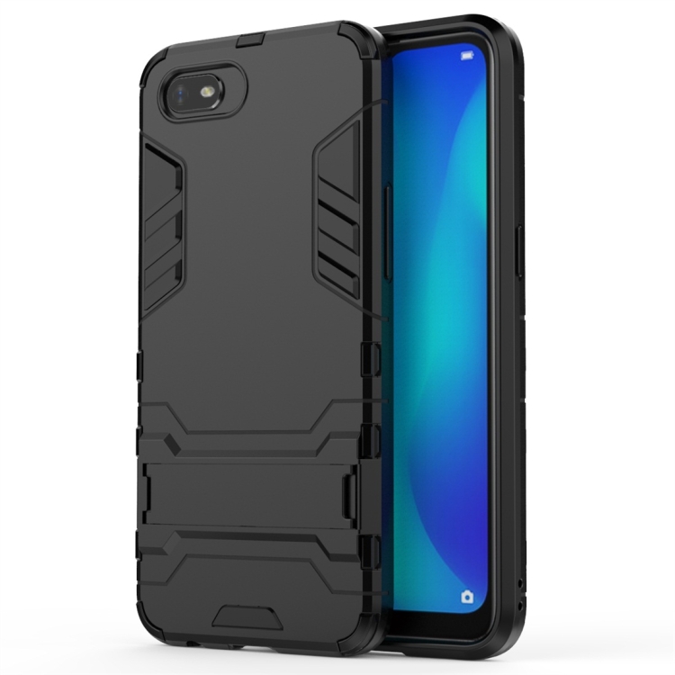For OPPO A1k / Realme C2 Shockproof PC + TPU Protective Case with Invisible Holder(Black)
For OPPO A1k / Realme C2 Shockproof PC + TPU Protective Case with Invisible Holder(Black)