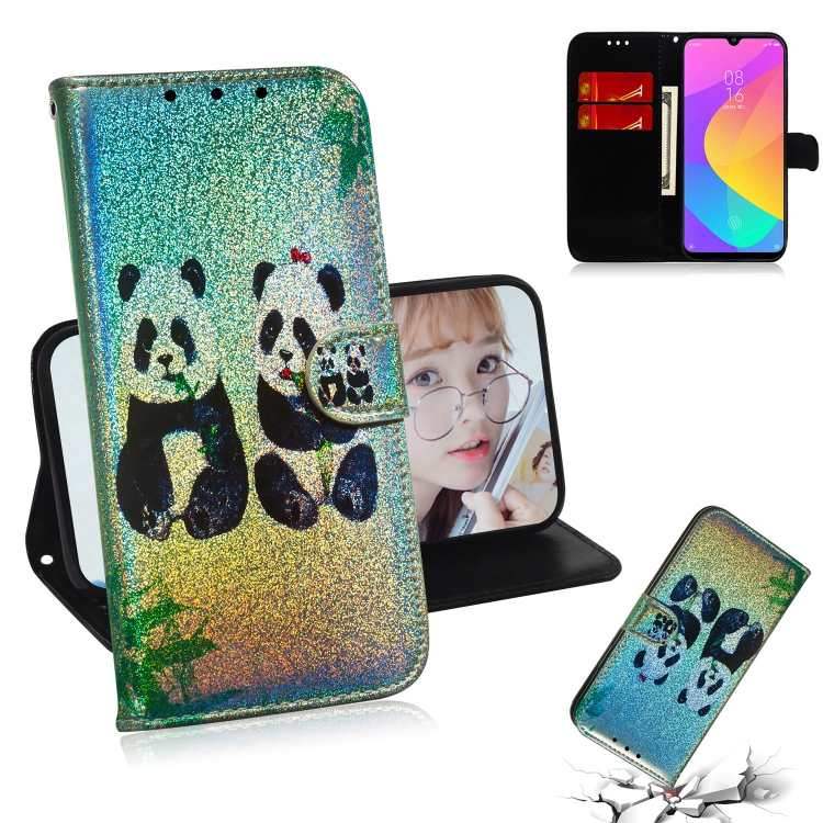 For Xiaomi Mi A3 / CC9e Colored Drawing Pattern Colorful Magnetic Buckle Horizontal Flip PU Leather Case with Holder & Card Slots & Wallet & Lanyard(Two Pandas) 
For Xiaomi Mi A3 / CC9e Colored Drawing Pattern Colorful Magnetic Buckle Horizontal Flip PU Leather Case with Holder & Card Slots & Wallet & Lanyard(Two Pandas)