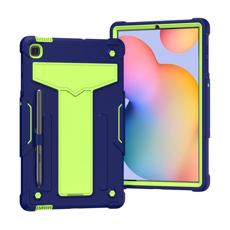 For Samsung Galaxy Tab S6 Lite P610/615 T-shaped Bracket Contrast Color Shockproof PC + Silicone Protective Case(Navy+Green)
For Samsung Galaxy Tab S6 Lite P610/615 T-shaped Bracket Contrast Color Shockproof PC + Silicone Protective Case(Navy+Green)