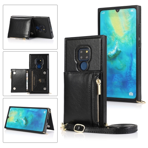 For Huawei Mate 20 Square Zipper Wallet Bag TPU+PU Back Cover Case with Holder & Card Slots & Wallet & Cross-body Strap(Black)
For Huawei Mate 20 Square Zipper Wallet Bag TPU+PU Back Cover Case with Holder & Card Slots & Wallet & Cross-body Strap(Black)