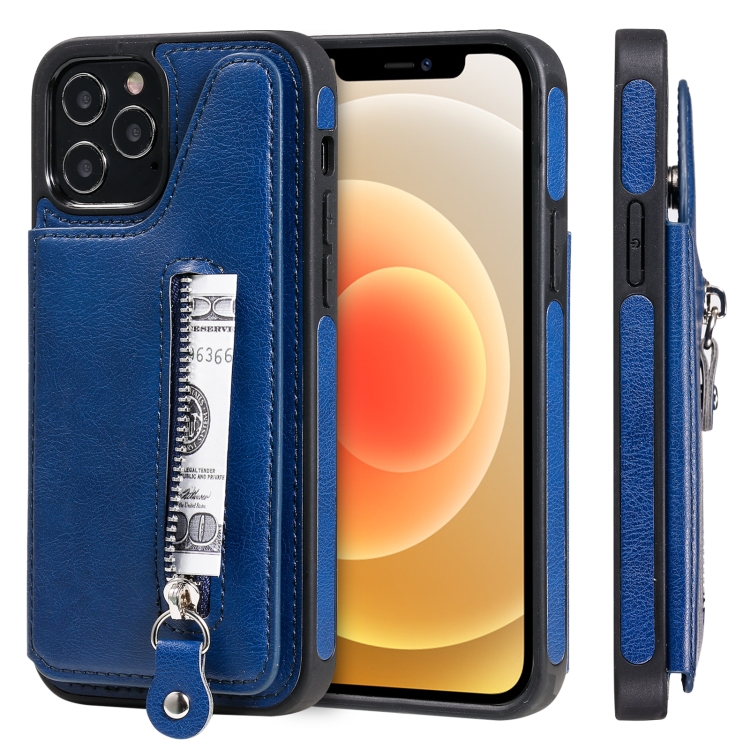 Solid Color Double Buckle Zipper Shockproof Protective Case For iPhone 12 / 12 Pro(Blue)
Solid Color Double Buckle Zipper Shockproof Protective Case For iPhone 12 / 12 Pro(Blue)