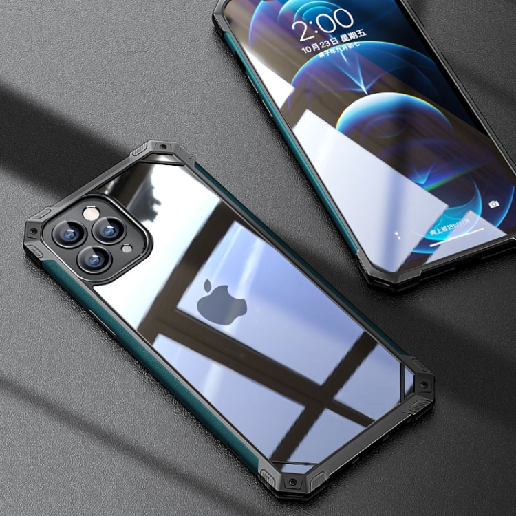 iPaky TPU + Leather Frame + PC Transparent Cover Case For iPhone 12 Pro Max(Dark Green)
iPaky TPU + Leather Frame + PC Transparent Cover Case For iPhone 12 Pro Max(Dark Green)