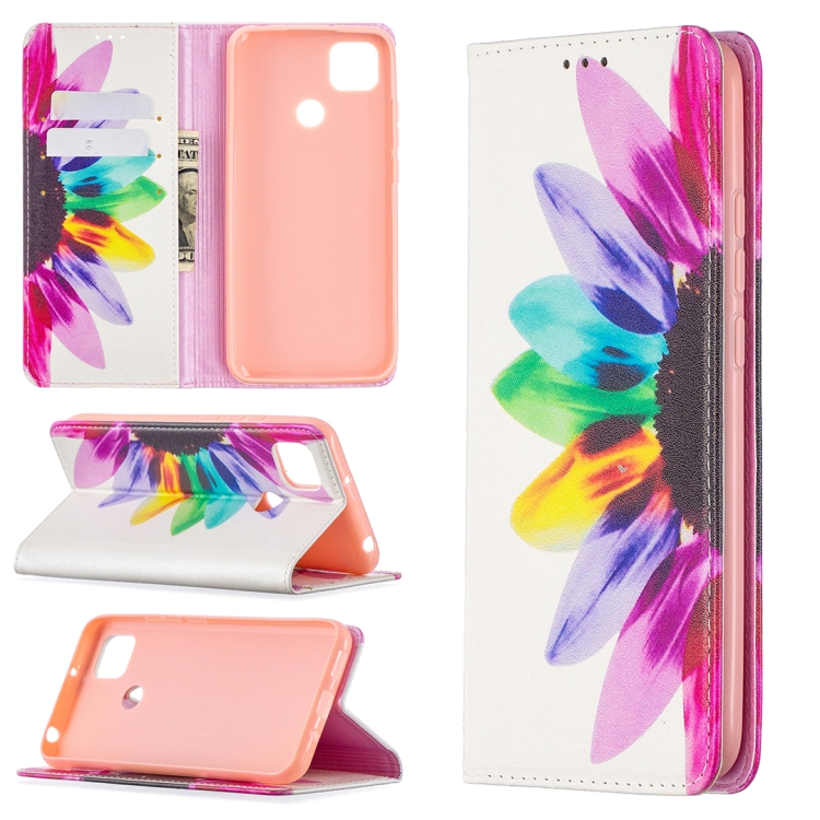 For Xiaomi Redmi 9C Colored Drawing Pattern Invisible Magnetic Horizontal Flip PU Leather Case with Holder & Card Slots & Wallet(Sunflower) 
For Xiaomi Redmi 9C Colored Drawing Pattern Invisible Magnetic Horizontal Flip PU Leather Case with Holder & Card Slots & Wallet(Sunflower)