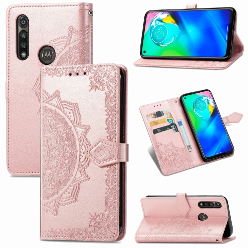 For Motorola Moto G8 Power Embossed Mandala Pattern TPU + PU Horizontal Flip Leather Case with Holder & Three Card Slots & Wallet(Rose Gold)
For Motorola Moto G8 Power Embossed Mandala Pattern TPU + PU Horizontal Flip Leather Case with Holder & Three Card Slots & Wallet(Rose Gold)