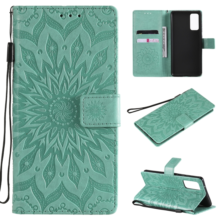 For Samsung Galaxy S20 FE Pressed Printing Sunflower Pattern Horizontal Flip PU Leather Case with Holder & Card Slots & Wallet & Lanyard(Green)
For Samsung Galaxy S20 FE Pressed Printing Sunflower Pattern Horizontal Flip PU Leather Case with Holder & Card Slots & Wallet & Lanyard(Green)