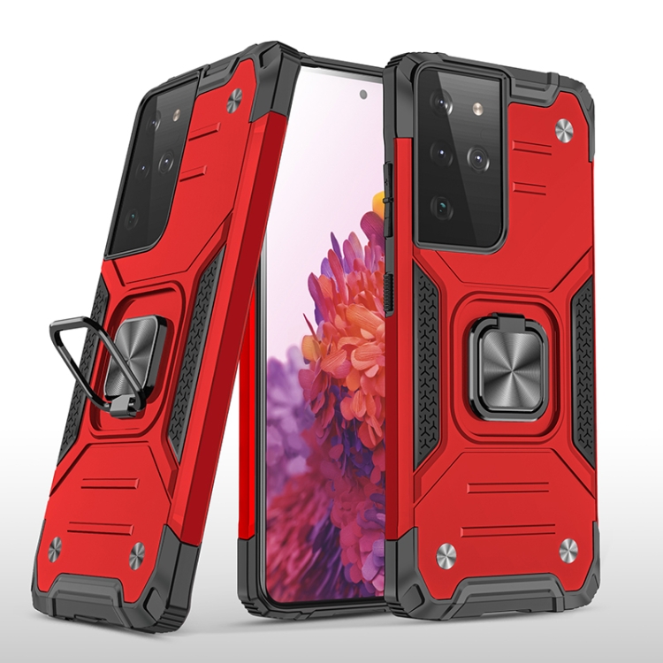 For Samsung Galaxy S21 Ultra 5G Magnetic Armor Shockproof TPU + PC Case with Metal Ring Holder(Red)
For Samsung Galaxy S21 Ultra 5G Magnetic Armor Shockproof TPU + PC Case with Metal Ring Holder(Red)
