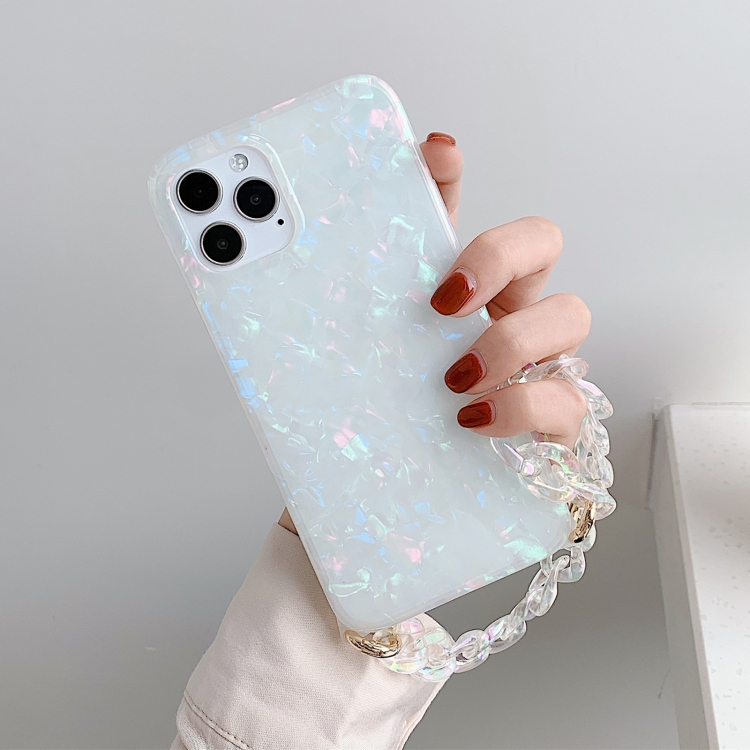 Shell Texture TPU Protective Case with Chain Strap For iPhone 12 Pro Max(White)
Shell Texture TPU Protective Case with Chain Strap For iPhone 12 Pro Max(White)