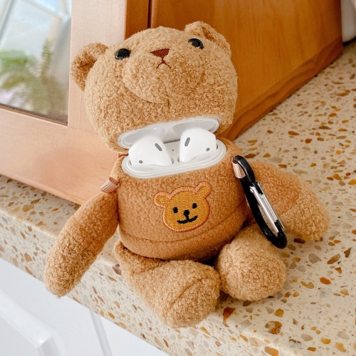 Plush Embroidery Bear Shape Earphone Protective Case for AirPods 1 / 2, with Hook
Plush Embroidery Bear Shape Earphone Protective Case for AirPods 1 / 2, with Hook