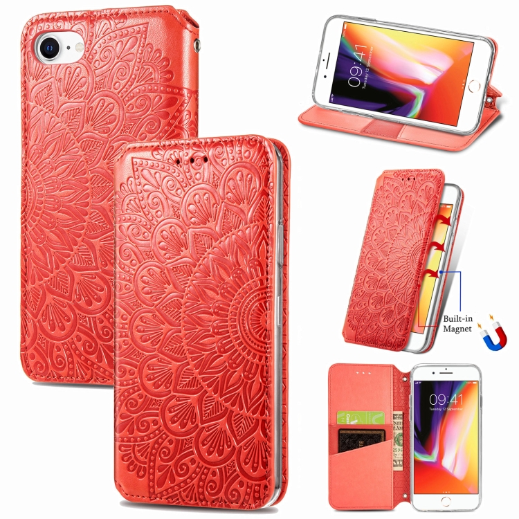 Blooming Mandala Embossed Pattern Magnetic Horizontal Flip Leather Case with Holder & Card Slots & Wallet For iPhone SE 2020 / 8 / 7(Orange)
Blooming Mandala Embossed Pattern Magnetic Horizontal Flip Leather Case with Holder & Card Slots & Wallet For iPhone SE 2020 / 8 / 7(Orange)