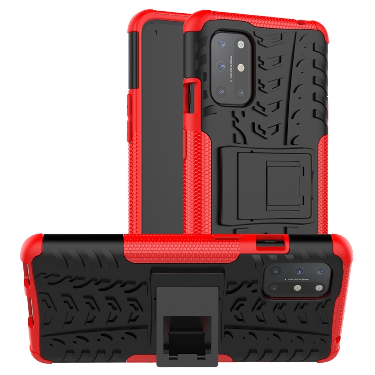 For OnePlus 8T Tire Texture Shockproof TPU+PC Protective Case with Holder(Red)
For OnePlus 8T Tire Texture Shockproof TPU+PC Protective Case with Holder(Red)