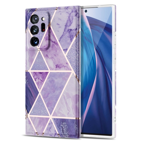 For Samsung Galaxy Note20 Ultra Electroplating Stitching Marbled IMD Stripe Straight Edge Rubik Cube Phone Protective Case(Light Purple)
For Samsung Galaxy Note20 Ultra Electroplating Stitching Marbled IMD Stripe Straight Edge Rubik Cube Phone Protective Case(Light Purple)