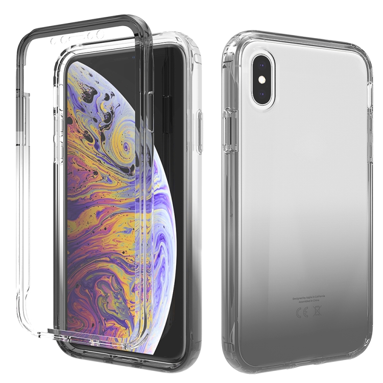 Shockproof High Transparency Two-color Gradual Change PC+TPU Candy Colors Protective Case For iPhone X / XS(Black)
Shockproof High Transparency Two-color Gradual Change PC+TPU Candy Colors Protective Case For iPhone X / XS(Black)