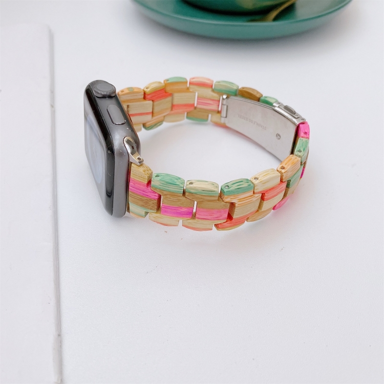 Wooden Bead Woven Watchband For Apple Watch Series 6 & SE & 5 & 4 40mm / 3 & 2 & 1 38mm(Rainbow B)
Wooden Bead Woven Watchband For Apple Watch Series 6 & SE & 5 & 4 40mm / 3 & 2 & 1 38mm(Rainbow B)