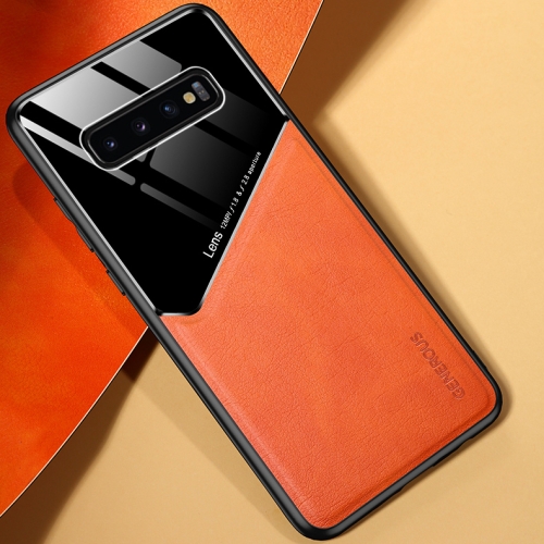 For Samsung Galaxy S10 All-inclusive Leather + Organic Glass Protective Case with Metal Iron Sheet(Yellow)
For Samsung Galaxy S10 All-inclusive Leather + Organic Glass Protective Case with Metal Iron Sheet(Yellow)