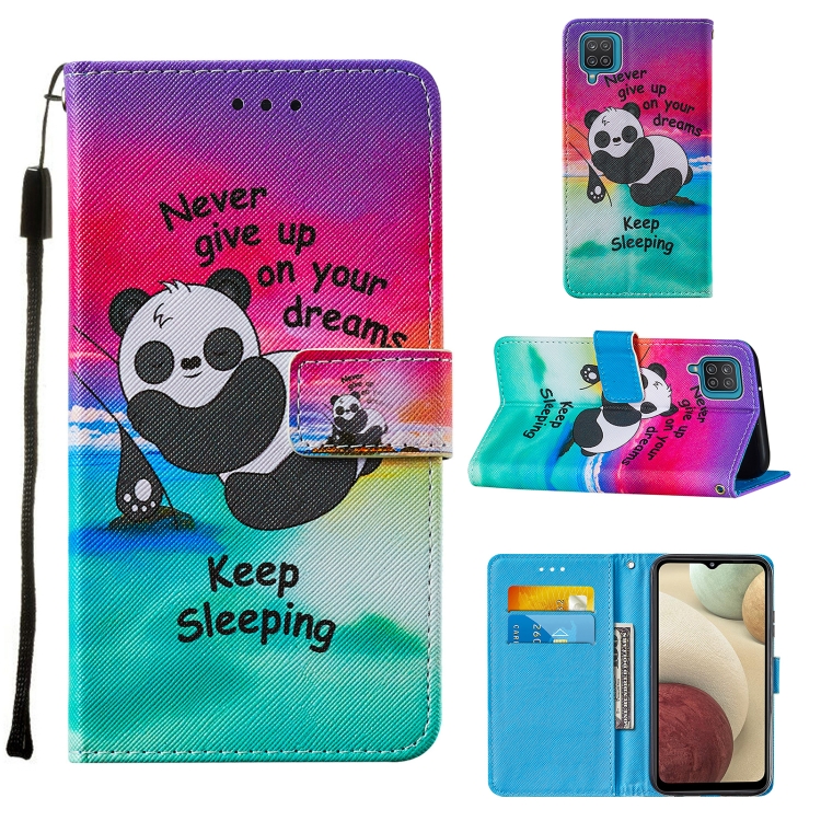 For Samsung Galaxy A12 Cross Texture Painting Pattern Horizontal Flip Leather Case with Holder & Card Slots & Wallet & Lanyard(Sleeping Panda)
For Samsung Galaxy A12 Cross Texture Painting Pattern Horizontal Flip Leather Case with Holder & Card Slots & Wallet & Lanyard(Sleeping Panda)