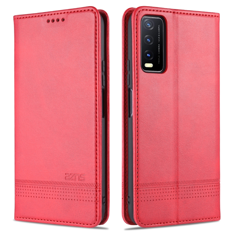 For vivo Y20 AZNS Magnetic Calf Texture Horizontal Flip Leather Case with Card Slots & Holder & Wallet(Red)
For vivo Y20 AZNS Magnetic Calf Texture Horizontal Flip Leather Case with Card Slots & Holder & Wallet(Red)